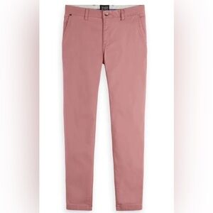 Scotch & Soda Blake Pleated Regular Slim Fit Dress Pant in Salmon 36